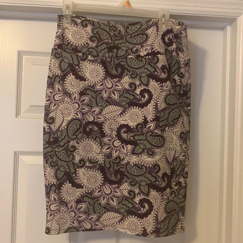 Paisley pencil skirt